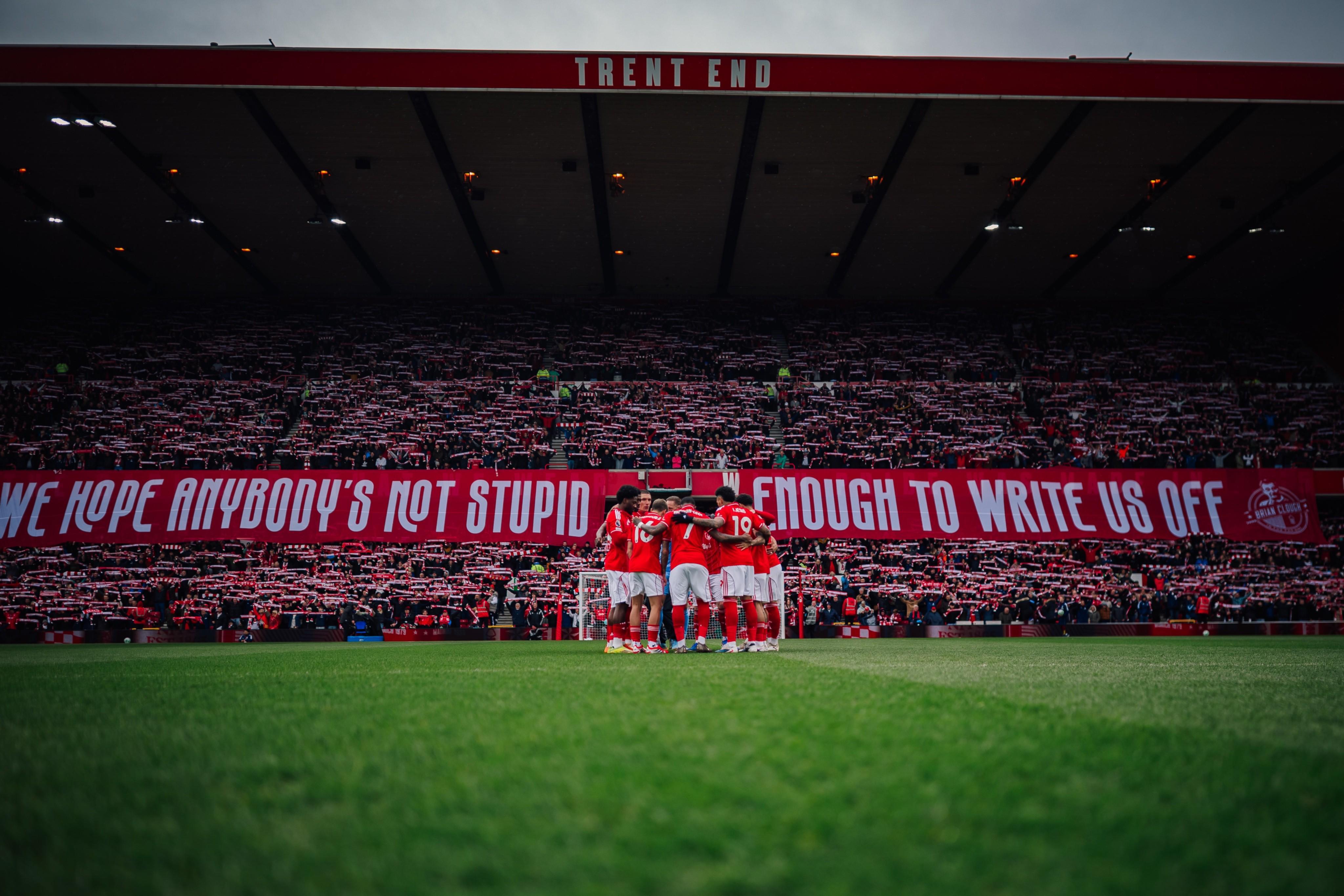 效率不足，森林各项赛事近5场主场比赛99脚射门只进了1球